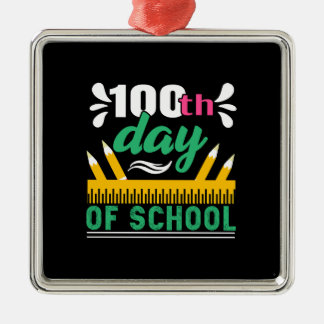 Leerlingencadeau | 100e schooldag metalen ornament