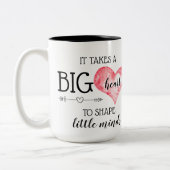 Leerlingencadeau | Aangepast grote hardetoerekenin Tweekleurige Koffiemok (Links)