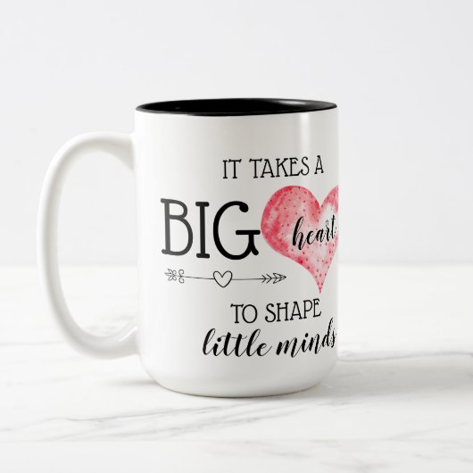 Leerlingencadeau | Aangepast grote hardetoerekenin Tweekleurige Koffiemok (Links)