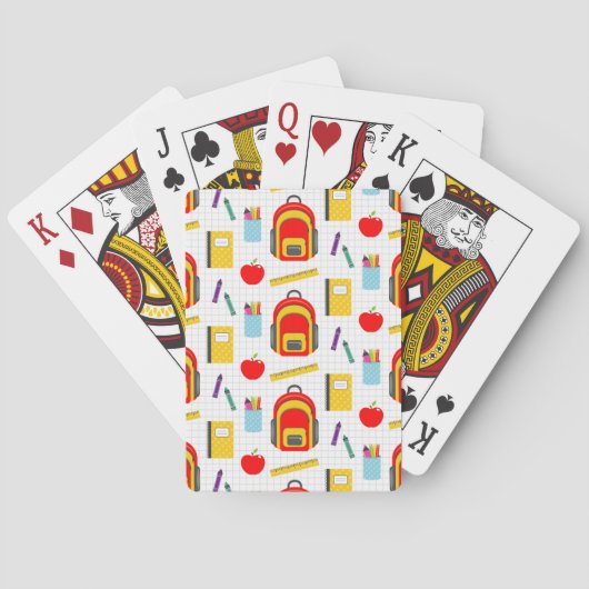 Leerlingencadeau | Apple Terug naar school Pokerkaarten (Achterkant)