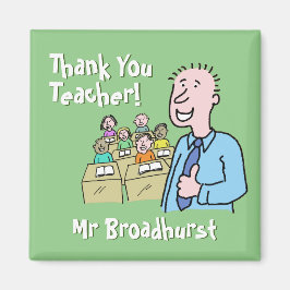 Leerlingencadeau. Bedankt voor een mannelijke lera Magneet