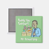 Leerlingencadeau. Bedankt voor een mannelijke lera Magneet (Voorkant / Achterkant)