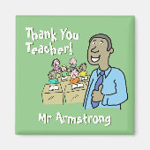 Leerlingencadeau. Bedankt voor een mannelijke lera Magneet (Voorkant)