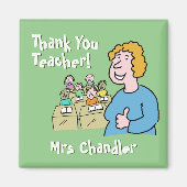 Leerlingencadeau. Dank u voor een Vrouw leraar Magneet (Voorkant)