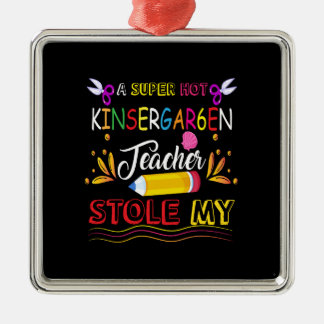 Leerlingencadeau | Een superwarendocent voor kinde Metalen Ornament