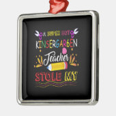Leerlingencadeau | Een superwarendocent voor kinde Metalen Ornament (Links)