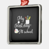 Leerlingencadeau | Eerste dag op school Metalen Ornament (Links)