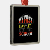 Leerlingencadeau | Eerste dag op school Metalen Ornament (Rechts)