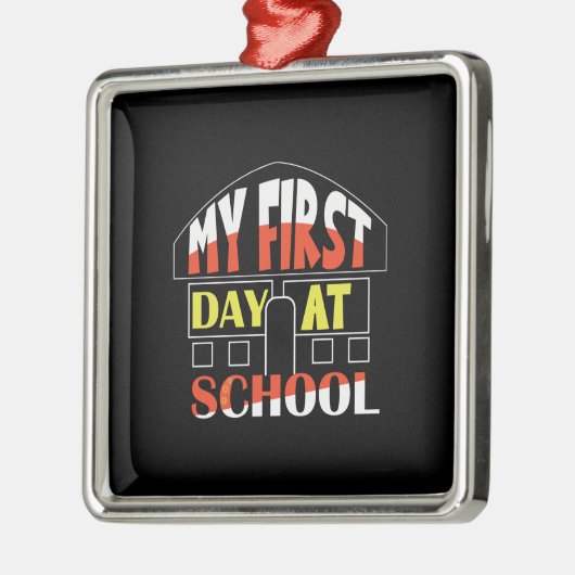 Leerlingencadeau | Eerste dag op school Metalen Ornament (Links)