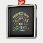 Leerlingencadeau | Fijne eerste schooldag Metalen Ornament (Links)