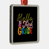 Leerlingencadeau | Hallo derde rang Metalen Ornament (Rechts)