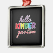 Leerlingencadeau | Hallo Kinder Garten Metalen Ornament (Links)