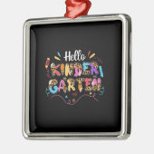 Leerlingencadeau | Hallo Kinder Garten Metalen Ornament (Links)