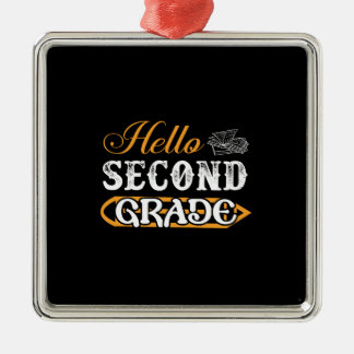 Leerlingencadeau | Hallo tweede rang Metalen Ornament