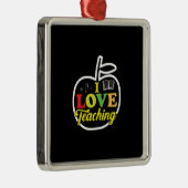 Leerlingencadeau | I Love Teaching Metalen Ornament (Rechts)