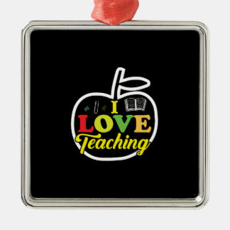 Leerlingencadeau | I Love Teaching Metalen Ornament