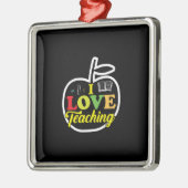 Leerlingencadeau | I Love Teaching Metalen Ornament (Links)