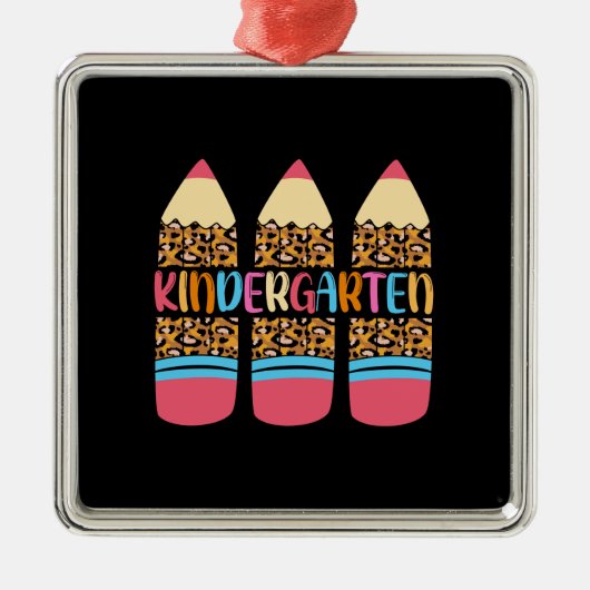 Leerlingencadeau | Kindergarten Metalen Ornament (Voorkant)