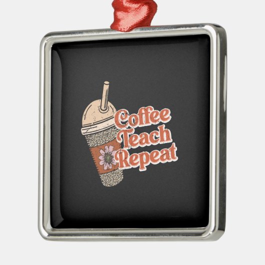 Leerlingencadeau | Koffieband herhalen Metalen Ornament (Links)