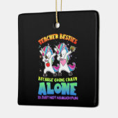 Leerlingencadeau | Leraar Besties omdat hij gek wo Keramisch Ornament (Links)