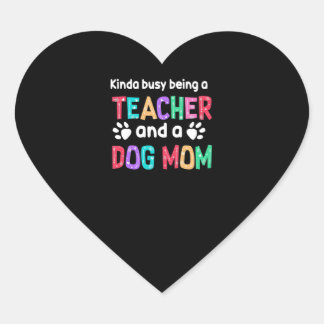 Leerlingencadeau |Leraar en hond Hart Sticker