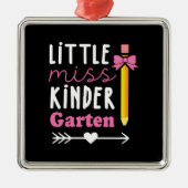 Leerlingencadeau | Miss Kinder Garten Metalen Ornament (Voorkant)