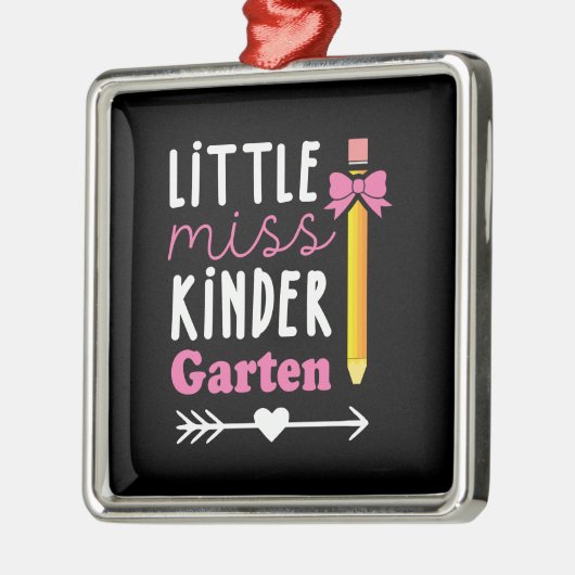Leerlingencadeau | Miss Kinder Garten Metalen Ornament (Links)