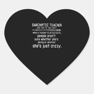 Leerlingencadeau | Sarchotic Teacher Hart Sticker