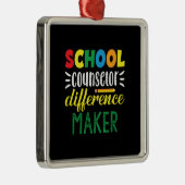 Leerlingencadeau | Schooladviseur Verschillende ma Metalen Ornament (Rechts)