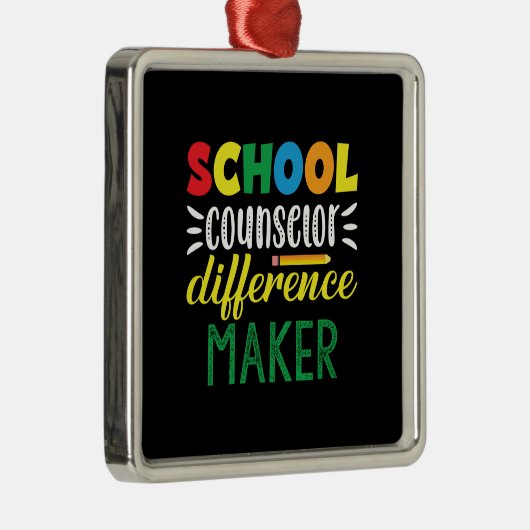 Leerlingencadeau | Schooladviseur Verschillende ma Metalen Ornament (Rechts)