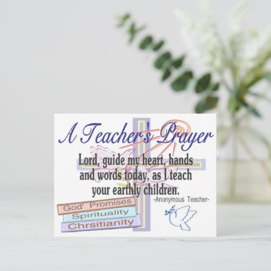 Leerlingencadeaus van de leraar — unieke leraar briefkaart (Staand voorkant)