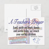 Leerlingencadeaus van de leraar — unieke leraar briefkaart (Voorkant / Achterkant)