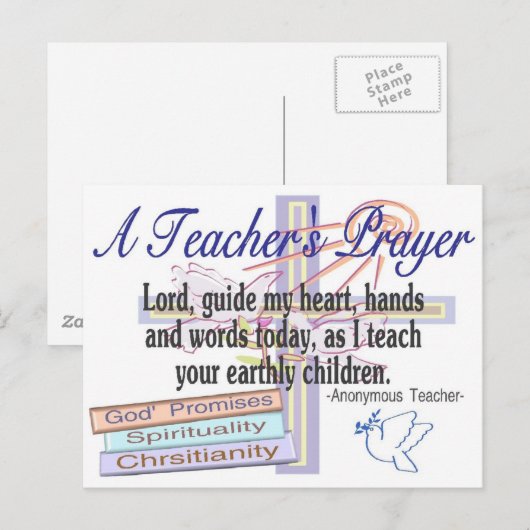 Leerlingencadeaus van de leraar — unieke leraar briefkaart (Voorkant / Achterkant)