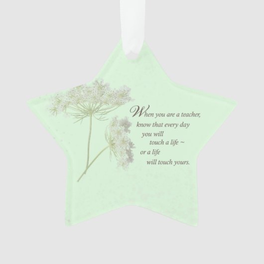 Leerlingendag bedankt Wilde bloem Ornament (voorkant)
