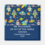 Leerlingendag uit deze wereldruimte magneet (Voorkant)