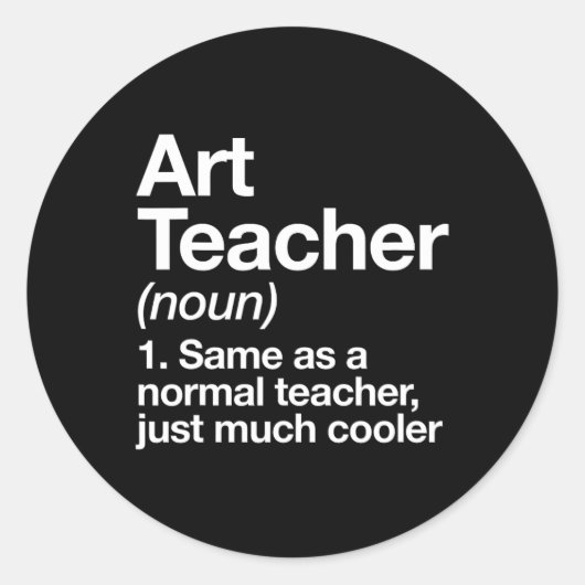 Leerlingendefinitie grappig terug naar school eers ronde sticker (Voorkant)