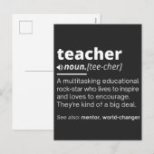 Leerlingendefinitie - Leerleraar Feestdagenkaart (Voorkant / Achterkant)