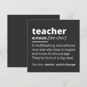 Leerlingendefinitie - Leerleraar Kaart (Voorkant / Achterkant)