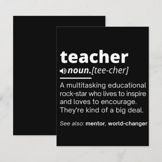 Leerlingendefinitie - Leerleraar Save The Date (Voorkant / Achterkant)