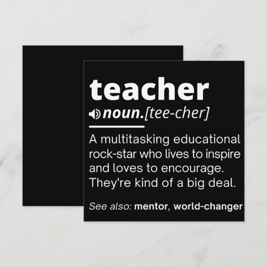 Leerlingendefinitie - Leerleraar Save The Date (Voorkant / Achterkant)