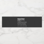 Leerlingendefinitie - Leerleraar Waterfles Etiket (Enkel label)