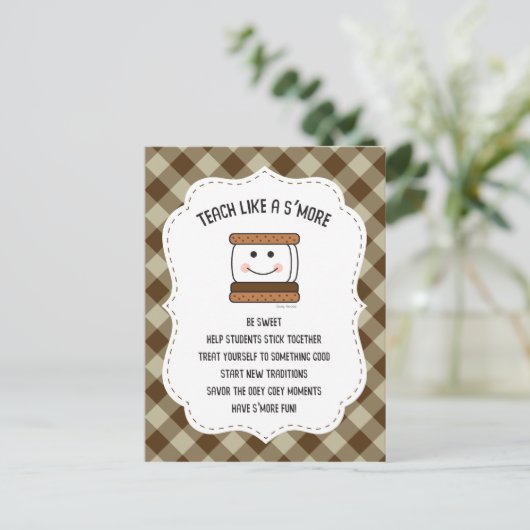 Leerlingenkamp Classroom Theme Smores Briefkaart (Staand voorkant)
