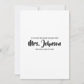 Leerlingenklasse Cadeaubon Hartelijk dank Bedankkaart (Achterkant)