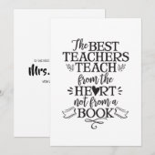 Leerlingenklasse Cadeaubon Hartelijk dank Bedankkaart (Voorkant / Achterkant)