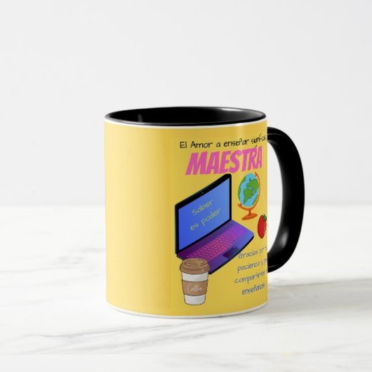 Leerlingenmaestra-citaat mok (Voorkant rechts)