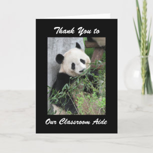 Leerlingenwaardering Aide Panda Black Hartelijk da Bedankkaart