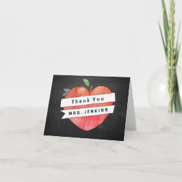 Leerlingenwaardering Apple Heart Hartelijk dank Bedankkaart
