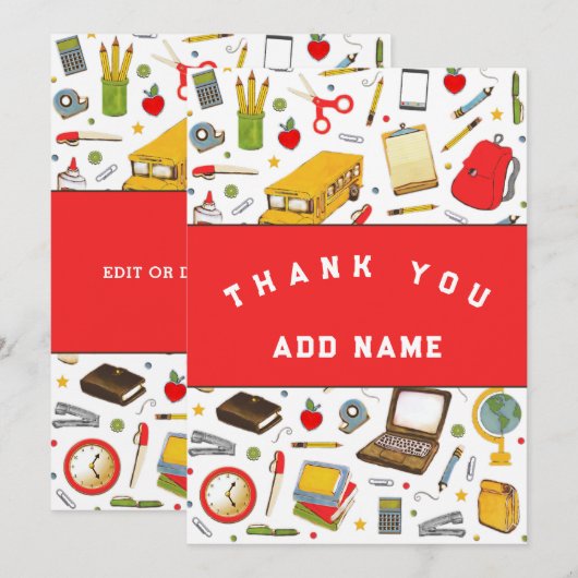 Leerlingenwaardering Bedankkaart (Voorkant / Achterkant)