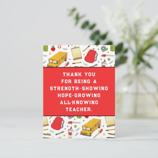 Leerlingenwaardering Bedankt (Staand voorkant)