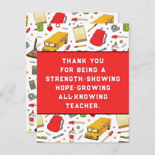 Leerlingenwaardering Bedankt (Voorkant / Achterkant)